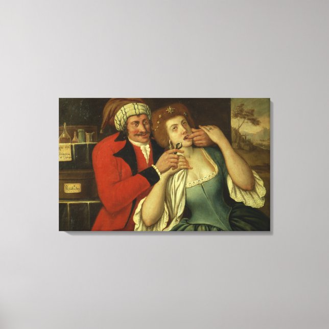 Lienzo En el Dentista (aceite sobre lienzo) (Anverso)