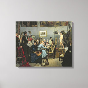 Lienzo En el estudio