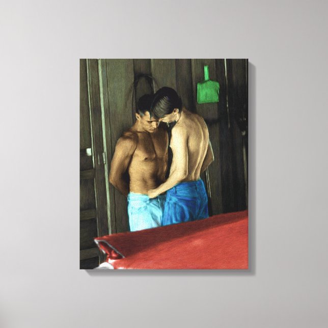 Lienzo En el garaje (Anverso)