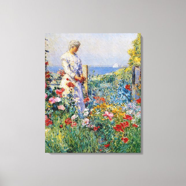 Lienzo En el jardín (Anverso)