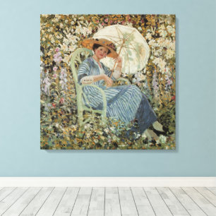 Lienzo En el jardín, Giverny por Frederick Frieseke