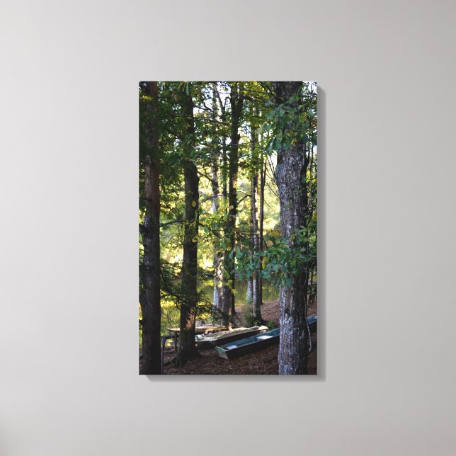 Lienzo En el lago (Anverso)