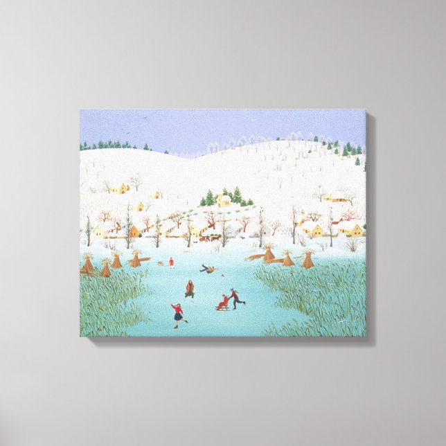 Lienzo En el lago congelado de 1987 (Anverso)