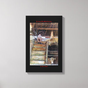 Lienzo En el pajar/No palleiro/In the barn