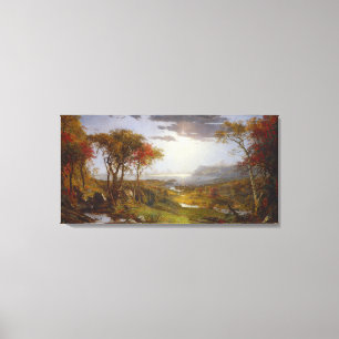 Lienzo En el río Hudson, 1860 (aceite sobre lienzo)