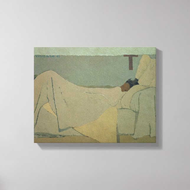 Lienzo En la cama, 1891 (Anverso)