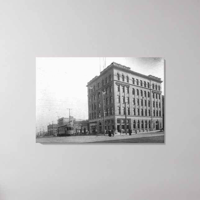 Lienzo En la esquina de la avenida Hewitt (Anverso)