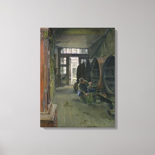 Lienzo En la fábrica de vinagre de Hamburgo, 1891 (Anverso)