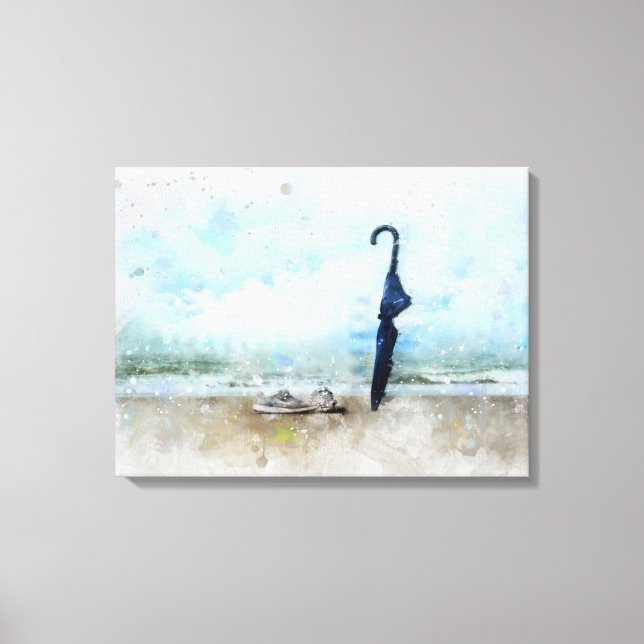 Lienzo En la playa (Anverso)