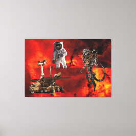 Lienzo "En lo desconocido: Cosmonauta en el Cosmos