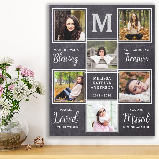 Lienzo En memoria amorosa Collage de fotos único monument (Subido por el creador)