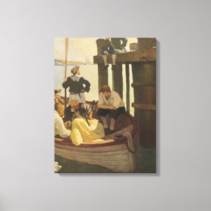 Lienzo En Queen's Ferry por NC Wyeth, Piratas Antiguos