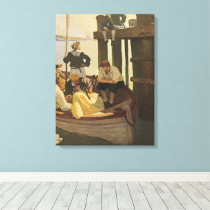 Lienzo En Queen's Ferry por NC Wyeth, Piratas Vintage