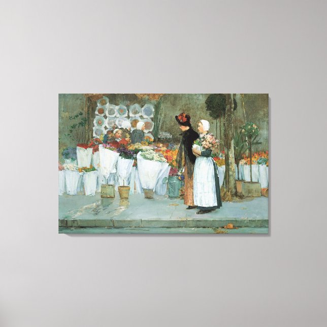 Lienzo En The Florist, por Childe Hassam, Bella Artes de  (Anverso)