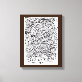 Lienzo En un lugar intermedio, dibujo de tinta india