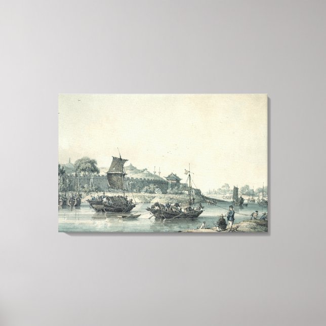 Lienzo En uno de los ríos de China (Anverso)