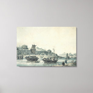 Lienzo En uno de los ríos de China