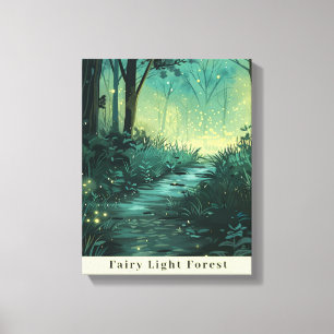 Lienzo Encantador bosque de Fairy Light