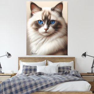 Lienzo Encantador Ragdoll Cat Art Pet Lover