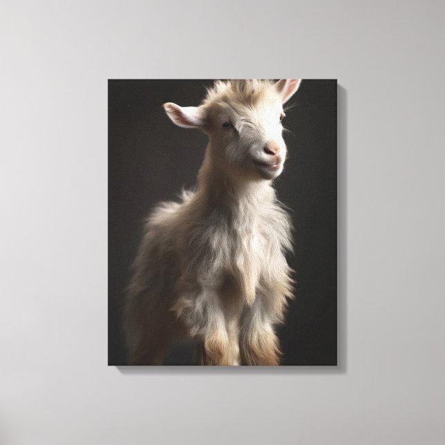 Lienzo Encantadora foto de retrato de cabra para bebé (Anverso)