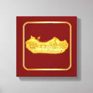 Lienzo Encanto de Puentes Arqueados de Amsterdam Dorado