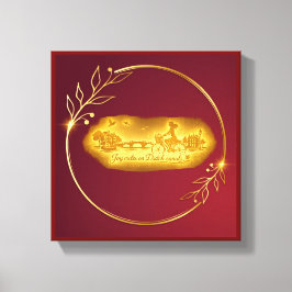 Lienzo Encanto de Puentes Arqueados de Amsterdam Dorado
