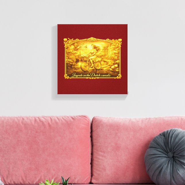Lienzo Encanto de Puentes Arqueados de Amsterdam Dorado (Insitu (Sala de estar))