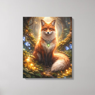Lienzo Enchanted forest fox glow