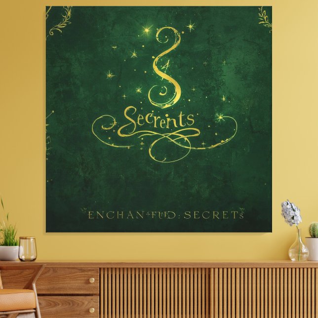Lienzo Enchanted Secrets – Golden Sigil (Insitu (Sala de estar))