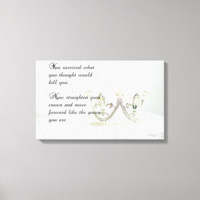 Lienzo Enderezar tu corona (Anverso)