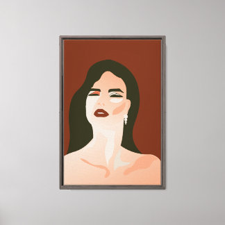 Lienzo Energía de Confianza – Retrato de Mujer Minimalist
