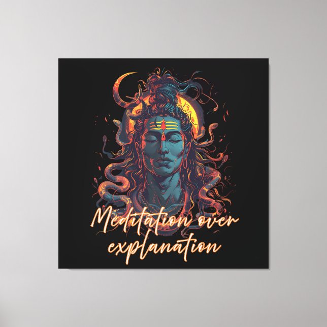 Lienzo Energía Shiva, Poder Divino, Diseño de Manifestaci (Anverso)