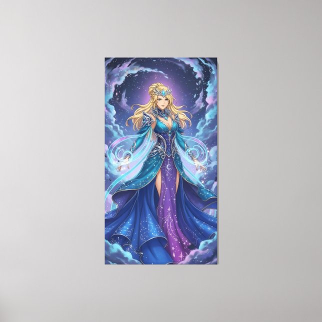 Lienzo Energy accumulation in anime battle scenes (Anverso)