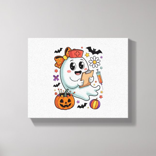 Lienzo Enfermera fantasma del otoño (Anverso)