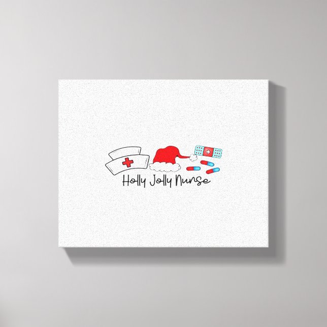 Lienzo Enfermera Holly Jolly, camiseta clásica de Hallowe (Anverso)