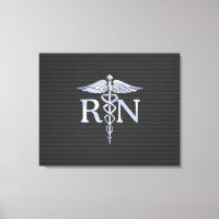 Enfermera inscrita RN Caduceus Snakes Carbon