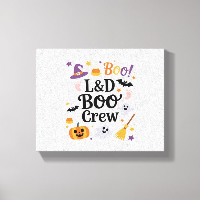 Lienzo Enfermero de parto y parto en la calabaza de Hallo (Anverso)