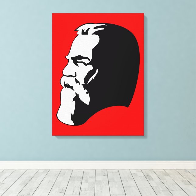 Lienzo Engels, Comunismo, Socialismo, Unión Soviética (Insitu (piso de madera))