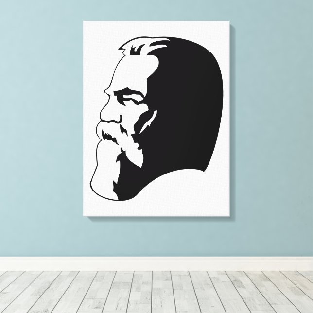 Lienzo Engels, Comunismo, Socialismo, Unión Soviética (Insitu (piso de madera))