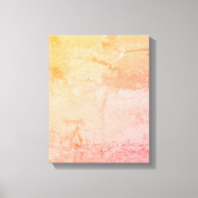 Lienzo Engranaje de 11x14 pulgadas, rosa, amarillo abstra (Anverso)