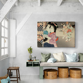 Lienzo Enjaula de luciérnagas - Japonés de época Ukiyo-e