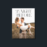 Lienzo enmarcado de la noche antes de la cena de e<br><div class="desc">¡Bienvenidos a la cena de ensayo con este hermoso letrero de bienvenida de boda que incluye una foto de su elección! Personalice fácilmente con sus nombres. Lienzo enmarcado.</div>
