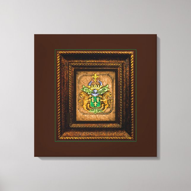 Lienzo Enmarcado del escudo de armas de la familia holand (Anverso)