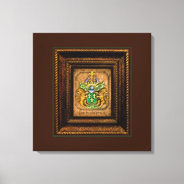 Lienzo Enmarcado del escudo de armas de la familia holand (Anverso)