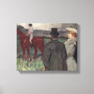 Lienzo Enrique de Toulouse-Lautrec el   en el hipódromo,