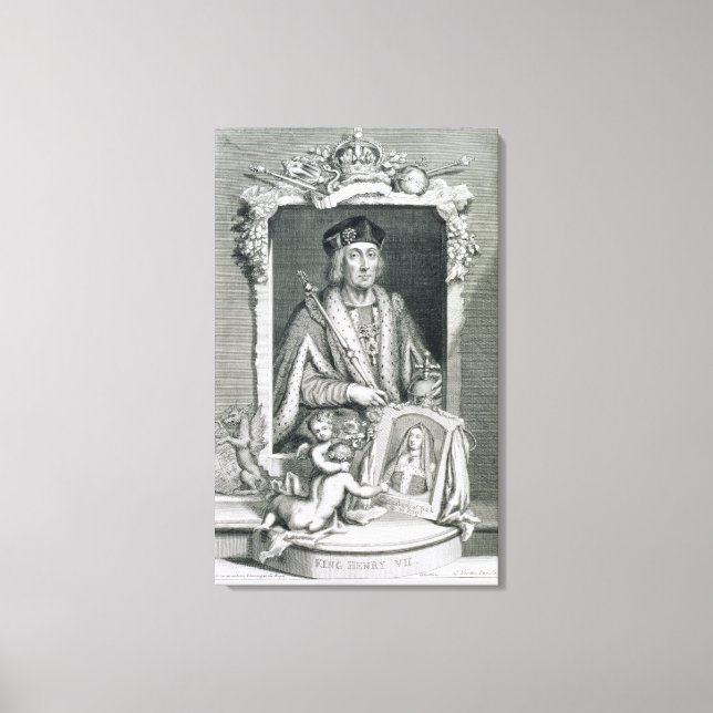 Lienzo Enrique VII (1457-1509) Rey de Inglaterra de 1485, (Anverso)