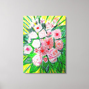 Lienzo enrollado monocromático rosa premium (brill