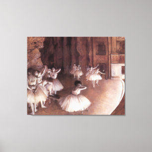 Lienzo Ensayo de ballet en el escenario de Edgar Degas