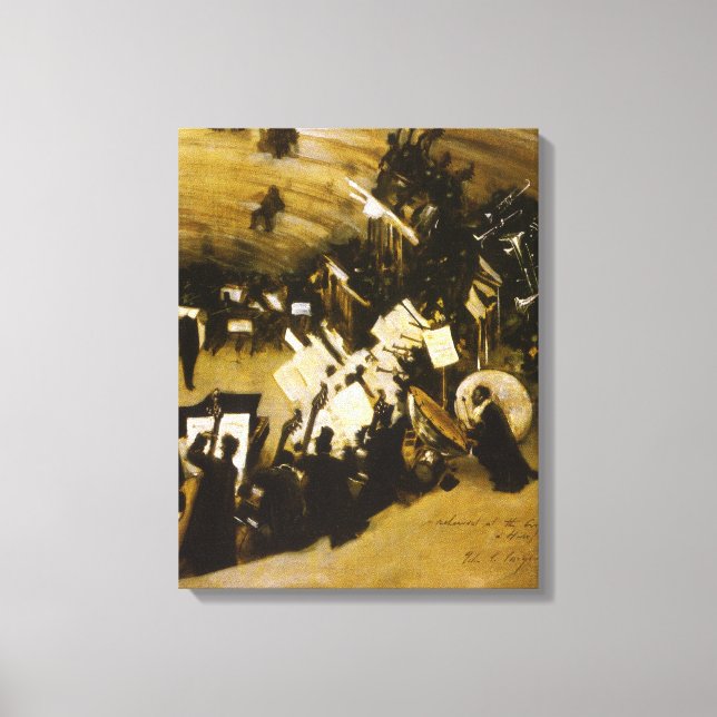 Lienzo Ensayo de la Orquesta de Pasdeloup por JS Sargent (Anverso)