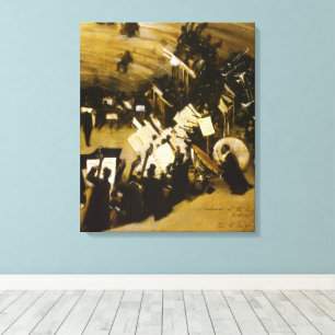 Lienzo Ensayo de la Orquesta Pasdeloup por JS Sargent